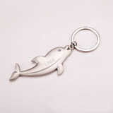 Custom Metal Dolphin Shaped Key Chain, Laser Engraved