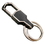 Blank Leatherette Metal Key Chain w/ 2 Shiny Nickel Finish Rings, Price/Piece
