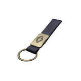 Aspire Custom Metal Splittable Key Ring with Leather Strap, Hot Stamping or Embossing