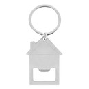 Blank House Shaped Bottle Opener With Key Ring, 3-1/2