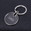 Custom Round Keychain in Polished Chrome Finish, 1.25" L x 1.78" W, Laser Engraved, Price/Piece