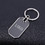 Custom Rectangle Keychain in Polished Chrome Finish, 2.3" L x 1.5" W, Laser Engraved, Price/Piece
