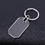 Blank Rectangle Keychain in Polished Chrome Finish, 2.3" L x 1.5" W, Price/Piece