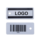 Custom Rectangle Plastic Key Tag, 1 1/8