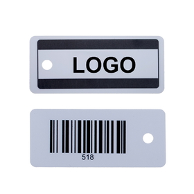 Custom Rectangle Plastic Key Tag, 1 1/8" X 2 5/8", Full Color Impirnted