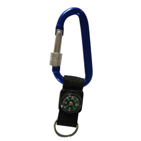 Blank Screw Lock Carabiner with Compass, 3-1/8" L Carabiner