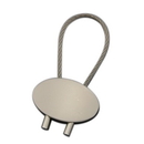 Custom Oval Cable Closure Zinc Alloy Keychain, 1.4