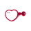 Custom Heart Shape Stethoscope ID Tag - Red, 2 3/4" L x 1 1/2" W x 0.7" H, Price/each
