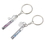 Hourglass Key Chain with Love Lock, Couple Keychain, Perfect Anniversary Gift, 1 Pair, Price/pair