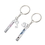 Hourglass & Whistle Key Chain with Love Lock, Couple Keychain, Perfect Valentine's Day Gift, 1 Pair, Price/pair
