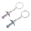 Hourglass Airplane Shape Key Chain, Couple Keychain, Perfect Valentine's Day Gift, 1 Pair, Price/pair