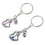 Hourglass Love Heart Shape Key Chain with Feeder Pendant, Perfect Parents's Day Gift, 1 Pair, Price/pair