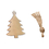 (Pack of 10PCS) Aspire Christmas Tree Wood Hanging Plaque, Angel Deer Bird Series Slices for DIY Craft, Wedding, Festival, Price/PACK