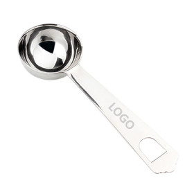 Custom 20ml Coffee Scoop, 18/8 Stainless Steel Spoon, 5.5" L x 1.8" W, Laser Engraved