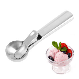 Aspire Blank Solid Stainless Steel Ice Cream Spoon with Easy Trigger
