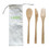 Aspire Custom Eco-friendly Reusable Bamboo Utensil Set, Bamboo Fork Knife and Spoon with Pouch, 7.9"L, Price/SET