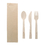 Custom Disposable Bamboo Utensil Cutlery Set, Bamboo Fork Knife and Spoon with Kraft Paper Bag, 6.9"L, Laser Engraved, Price/SET