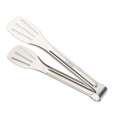 Custom Stainless Steel Kitchen Tongs for Serving Food, Salad, 9.3" L x 1.8" W, Laser Engraved