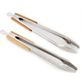 Muka 19 Inch Stainless Steel Barbecue Tongs with Wood Grips