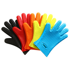 Aspire Custom Silicone Oven Mitt, Heat Resistant Cooking Glove, 10.6" L x 6.9" W, Screen Printed