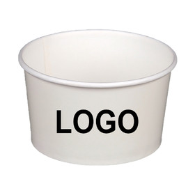 Aspire Custom 8 Oz. Ice Cream Cup, Dessert Bowls for Hot and Cold Food, 2.37" H x 3.78" D, Screen Printed