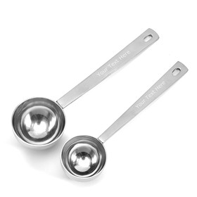 Muka Personalized Coffee Scoop, Customized Stainless Steel 1 Table Spoon 2 Tablespoon