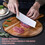 Muka Cutting Boards Round Acacia Wood Board for Chopping and Serving, 15 3/4 x 11 13/16 x 5/8 Inch