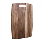 Muka Cutting Board Household Large Square Acacia Wood Boards Arc Edge, 14 3/16 x 9 1/2 x 5/8 Inch