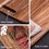 Muka Custom Cutting Board Household Large Square Acacia Wood Boards Arc Edge, 14 3/16 x 9 1/2 x 5/8 Inch, Laser Engraved