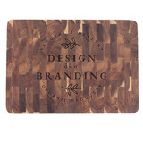 Muka Custom Cutting Board Acacia Wood Boards Large Square, Geometric Grid Stitching, 17 3/4 x 11 x 1 Inch, Laser Engraved