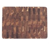 Muka Cutting Board Acacia Wood Boards Large Square, Geometric Grid Stitching, 17 3/4 x 11 x 1 Inch