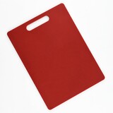 Muka Red PP Square Plastic Cutting Board, Kitchen Tool Fruit Board, 9 7/8 x 13 3/8 x 1/4 Inch