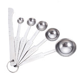 5-Piece Stainless Steel Measuring Spoons and 1 Leveler Set, Perfect for Cooking or Baking