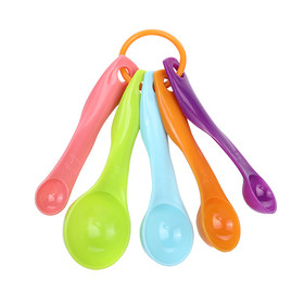 5-Piece Plastic Measuring Spoons Set, Perfect for Cooking or Baking