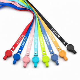 Muka ID Badge Lanyard with Stretchable Clip, Neck Strap for Office Access Control Cards, ID Holders & Tags