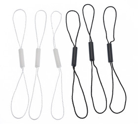 TOPTIE 1000PCS/Pack 10.4 Inches Hang Tag Strings Hangers with Double Snap Fasteners,Polyester Hang Tag String