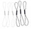 TOPTIE 1000PCS/Pack 10.4 Inches Hang Tag Strings Hangers with Double Snap Fasteners,Polyester Hang Tag String, Price/Pack