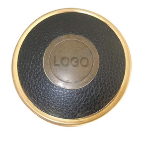 Custom Round Brass Coasters, 4" Diameter
