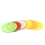 Silicone Coaster Colorful Fruit Slices, Silicone Rubber Drinking Cup Mat, Coffee Lovers Gift Worthy