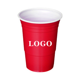 Custom 16 Oz. Red Plastic Cup for Big Birthday Party, Screen Printed