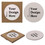 Custom Round Absorbent Stone Coaster with Cork Backing, 4 3/8" D X 5/16" Thick