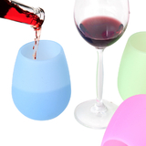 Blank Unbreakable Silicone Wine Glasses, 10oz