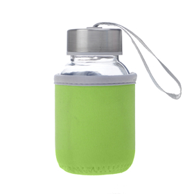 Blank Glass Water Bottle with Protective Bag, 5 oz