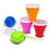 Aspire Blank 8oz Silicone Collapsible Travel Cup w/ Lid & Strap, 3.15"D x 2.85"H, Price/Piece