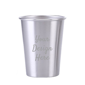Muka Personalized 12oz Stainless Steel Cup, Customized Shatterproof Metal Drinking Cups, Laser Engraved