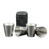 Blank Set of 4 Stainless Steel Mini Alcohol Cup for Whiskey Drink, Travel Accessories - 1 oz
