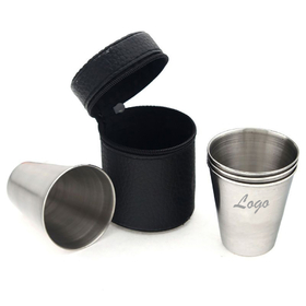 Custom 4-Pack Camping Stainless Steel Cup - 2 oz