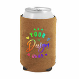 Muka Personalized Suede-ish Neoprene Can Holder, Beer Can Cooler Sleeves, Full Color Imprint