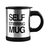 Custom 14 oz. Self-Stirring Stainless Steel Coffee Mug, 4 3/10" H x 3 1/2" D, Silkscreen, Price/piece