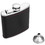 Aspire Blank 6 Ounce PU Leather Hip Flask with Funnel, 3.78" W x 4.33" H